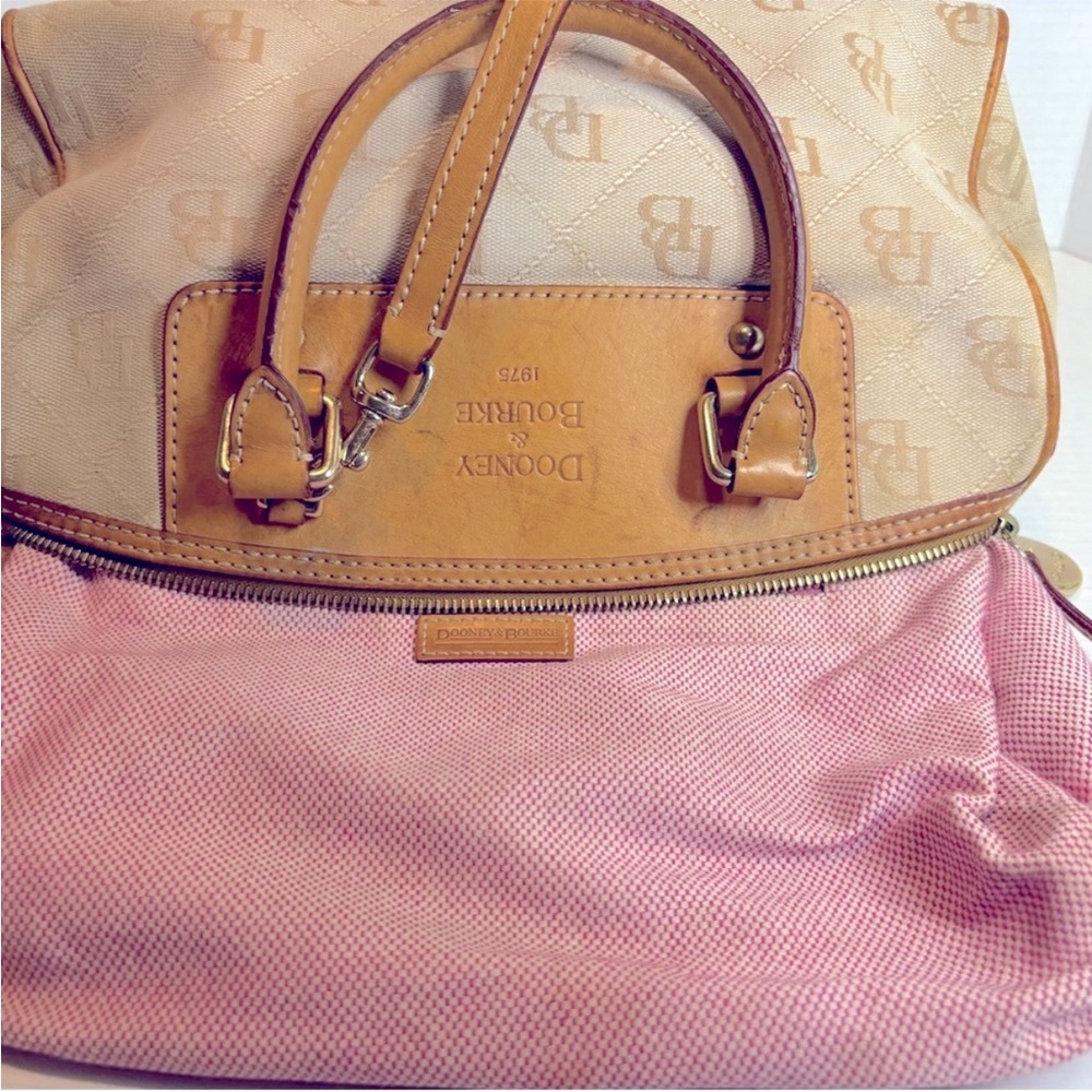 Dooney & Bourke Beige and Tan Satchel - Picture 11 of 13